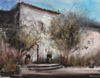 Hamir Soomro, 11 x 15 Inch, Watercolor On Paper, Cityscape Painting, AC-HSO-024